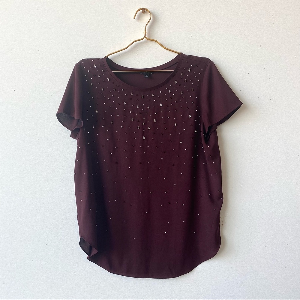 Ann Taylor Rhinestone Blouse